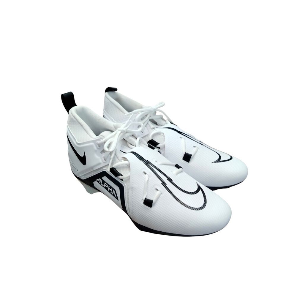 Nike Alpha Menace Pro 3 Cleats Men's 12.5 Football White Black Blue CT6649-108‎
